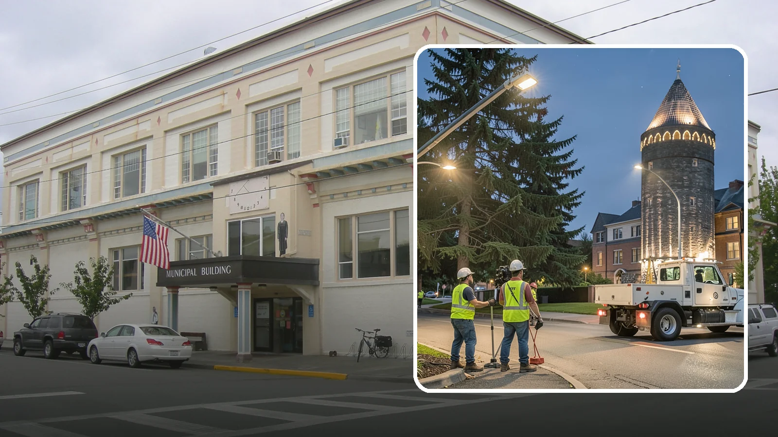 Accent Lighting in Anacortes, Skagit County, WA - Feature lighting that highlights municipal landmarks, monuments, and architectural elements.