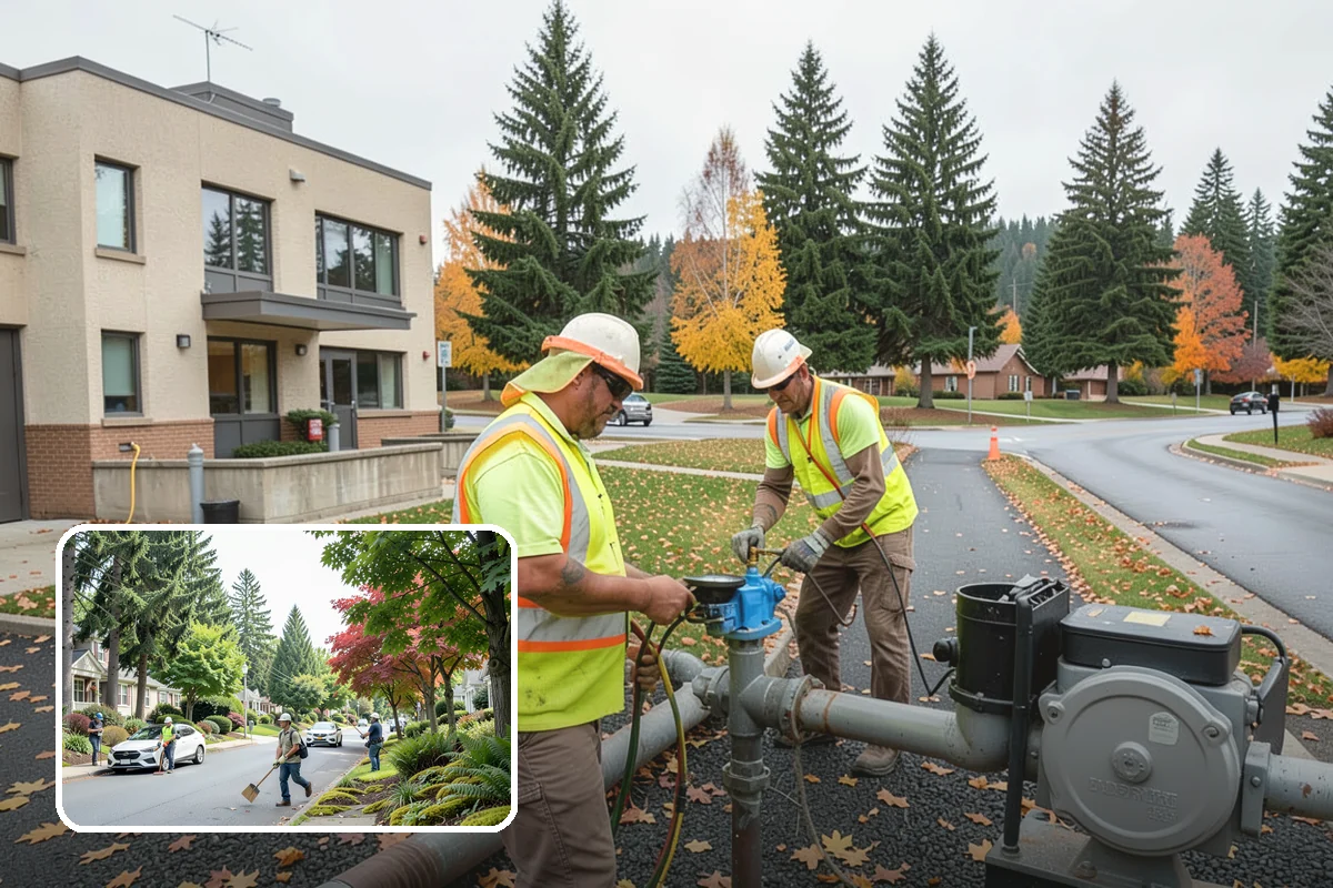 Accent Lighting in Beaux Arts Village, King County, WA - Showcases civic landmarks and architectural features