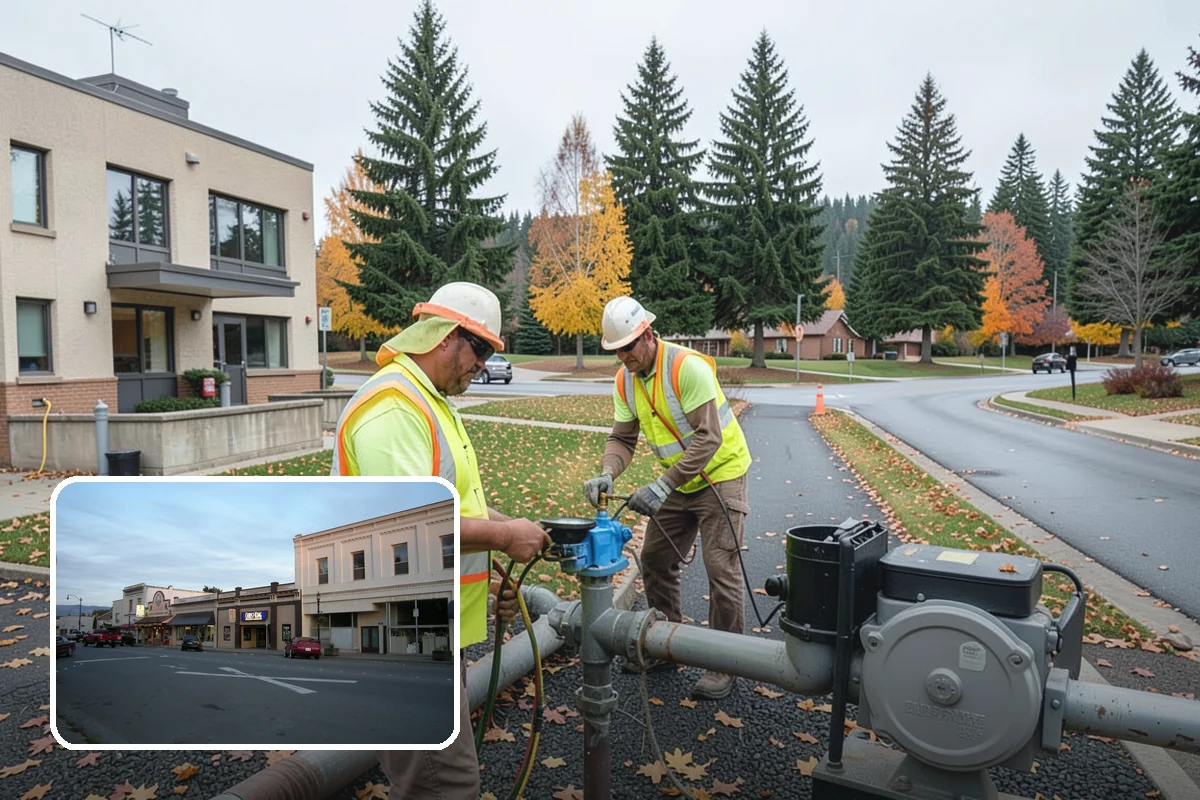 Accent Lighting in Burlington, Skagit County, WA - Showcases civic landmarks and architectural features