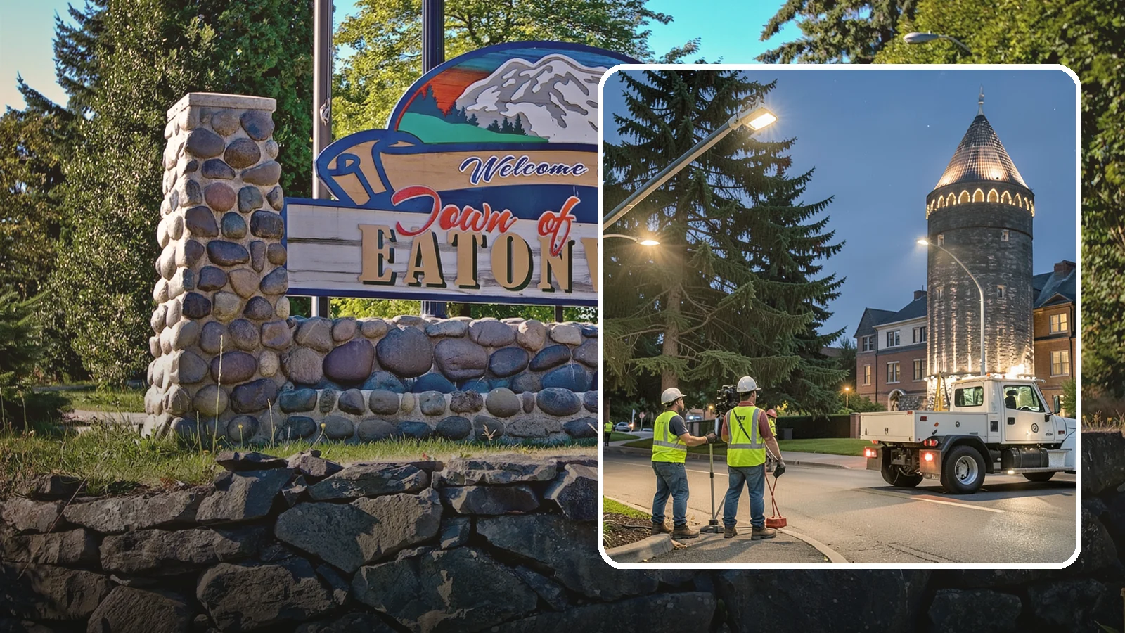 Accent Lighting in Eatonville, Pierce County, WA - Feature lighting that highlights municipal landmarks, monuments, and architectural elements.