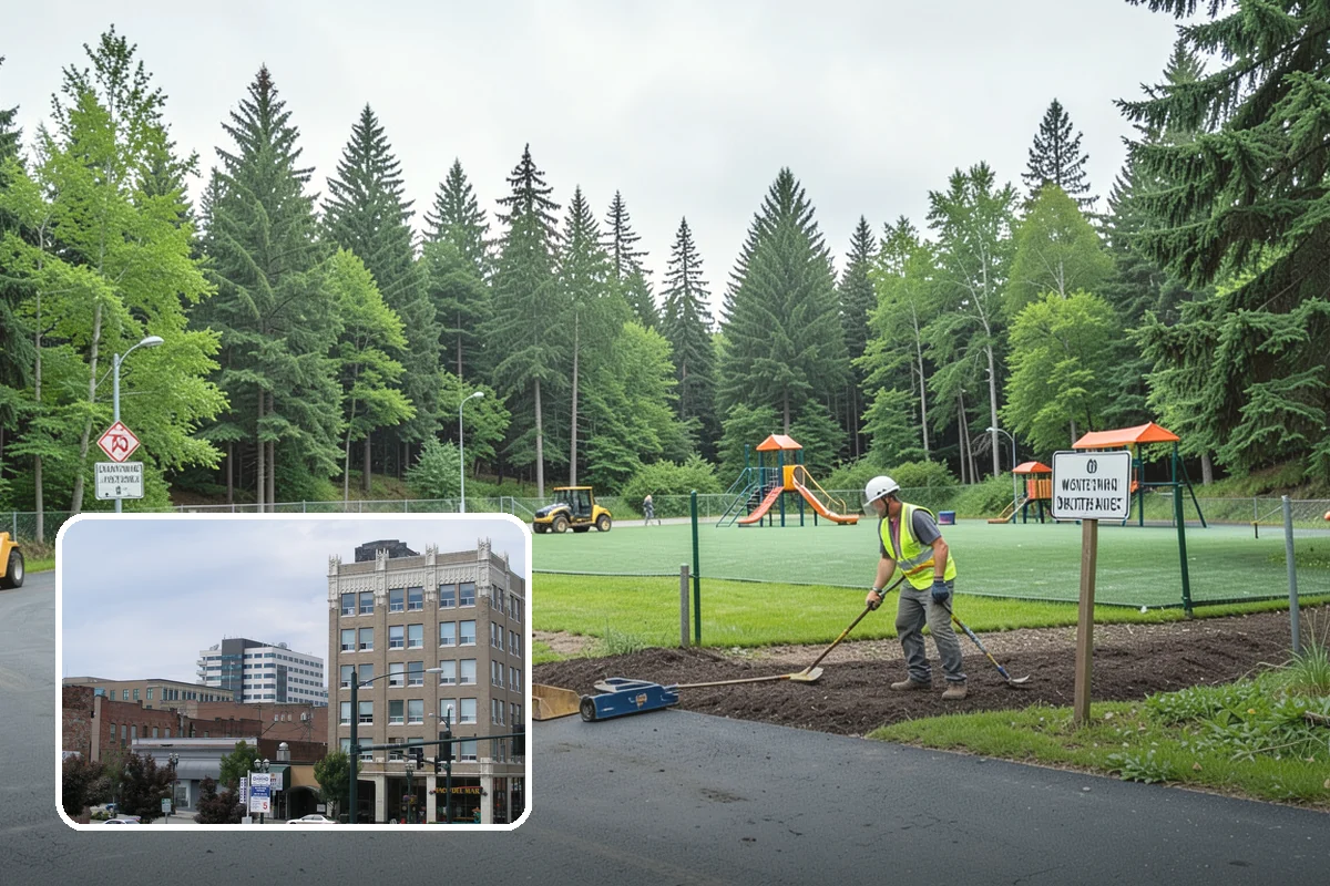 Accent Lighting in Everett, Snohomish County, WA - Showcases civic landmarks and architectural features