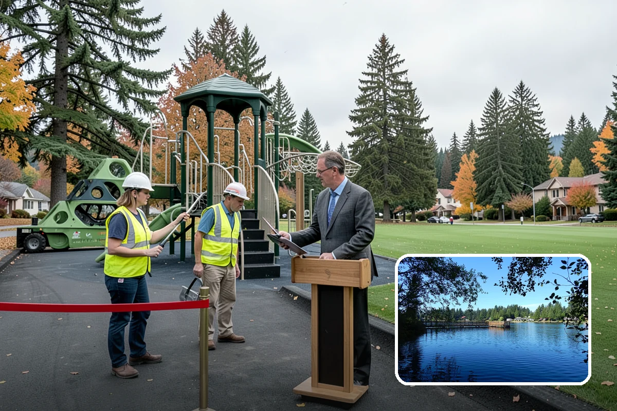 Accent Lighting in Federal Way, King County, WA - Showcases civic landmarks and architectural features