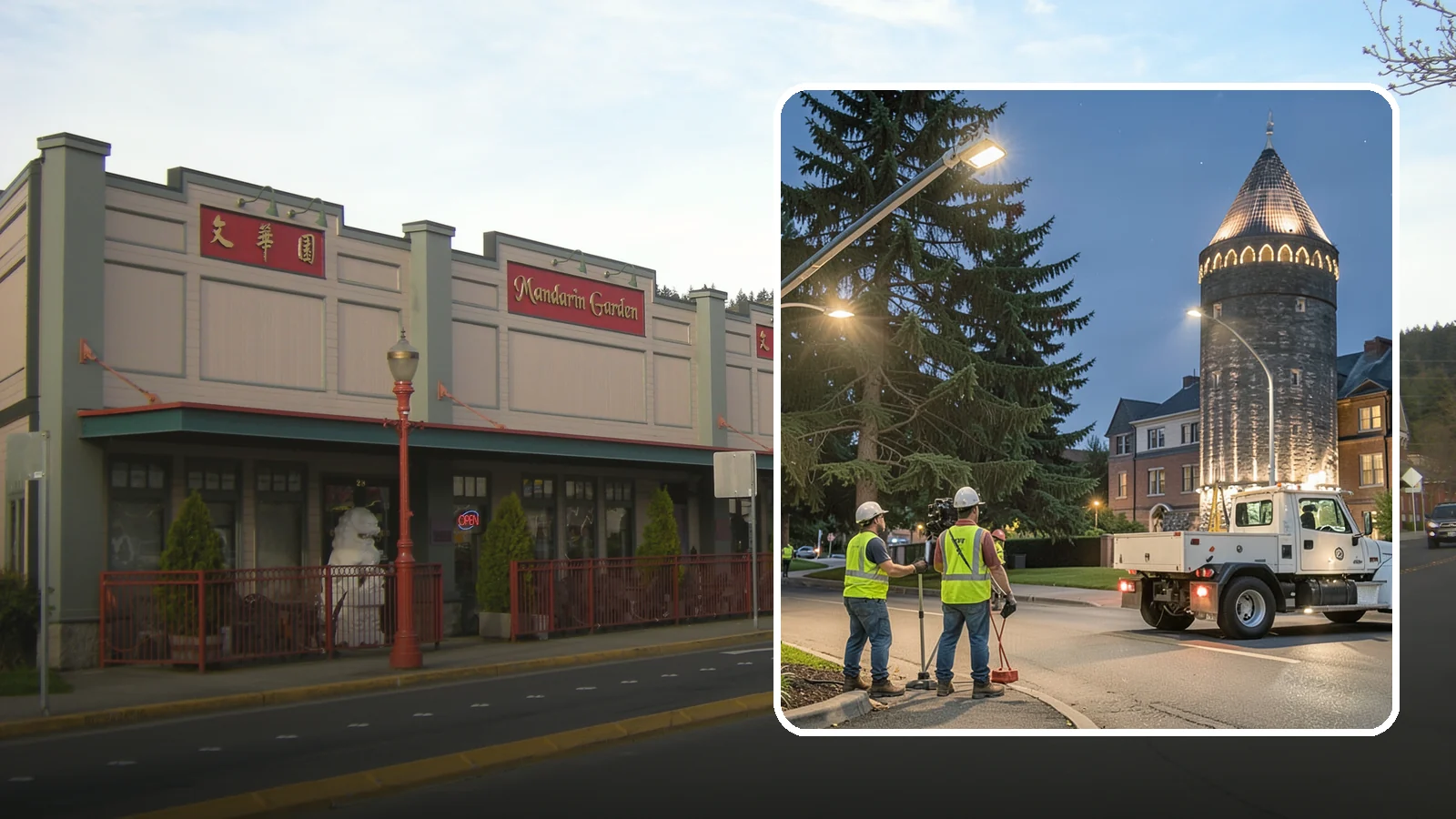 Accent Lighting in Issaquah, King County, WA - Feature lighting that highlights municipal landmarks, monuments, and architectural elements.