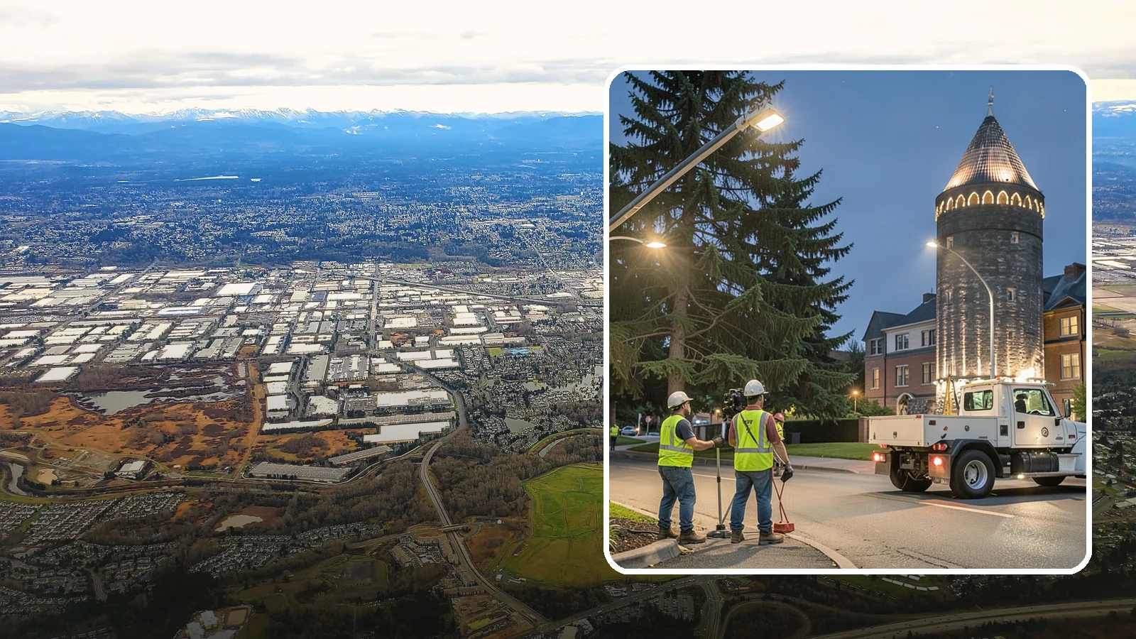 Accent Lighting in Kent, King County, WA - Feature lighting that highlights municipal landmarks, monuments, and architectural elements.