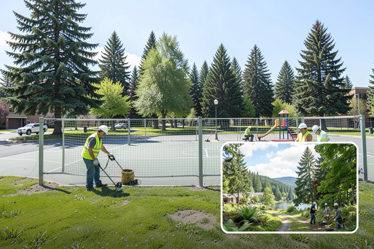 Accent Lighting in Lake Forest Park, King County, WA - Showcases civic landmarks and architectural features