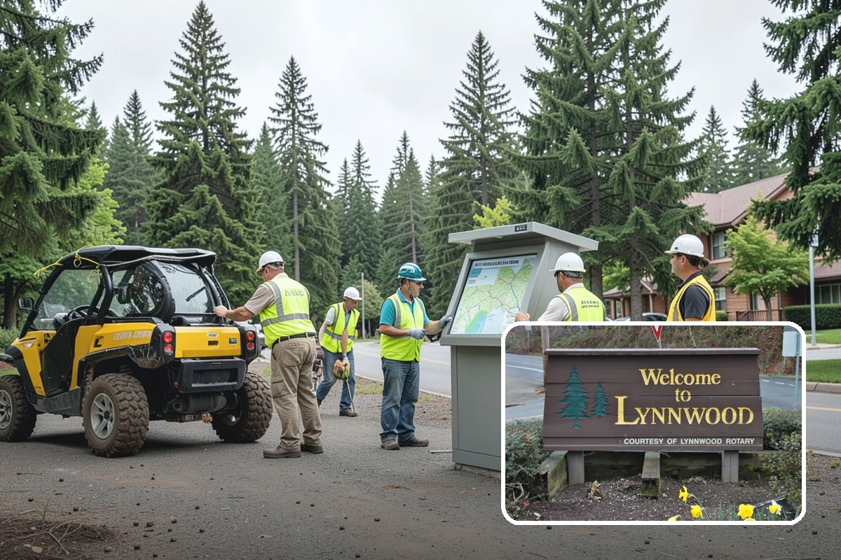 Accent Lighting in Lynnwood, Snohomish County, WA - Showcases civic landmarks and architectural features