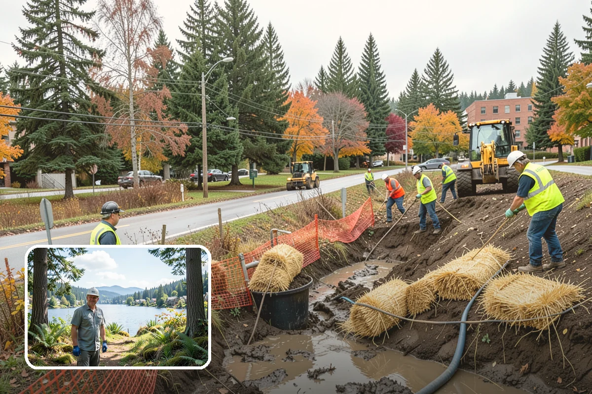 Accent Lighting in Milton, King County, WA - Showcases civic landmarks and architectural features