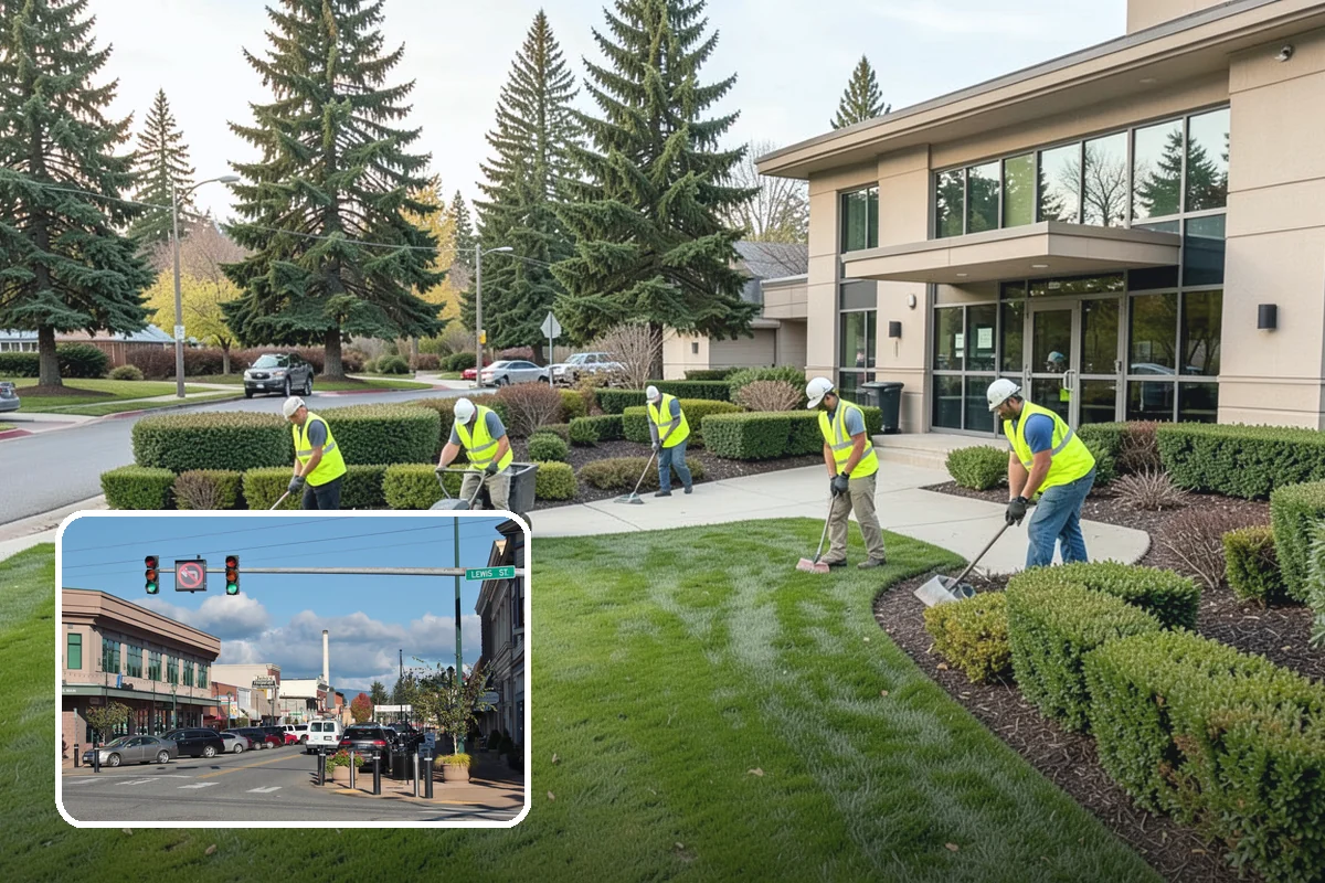 Accent Lighting in Monroe, Snohomish County, WA - Showcases civic landmarks and architectural features