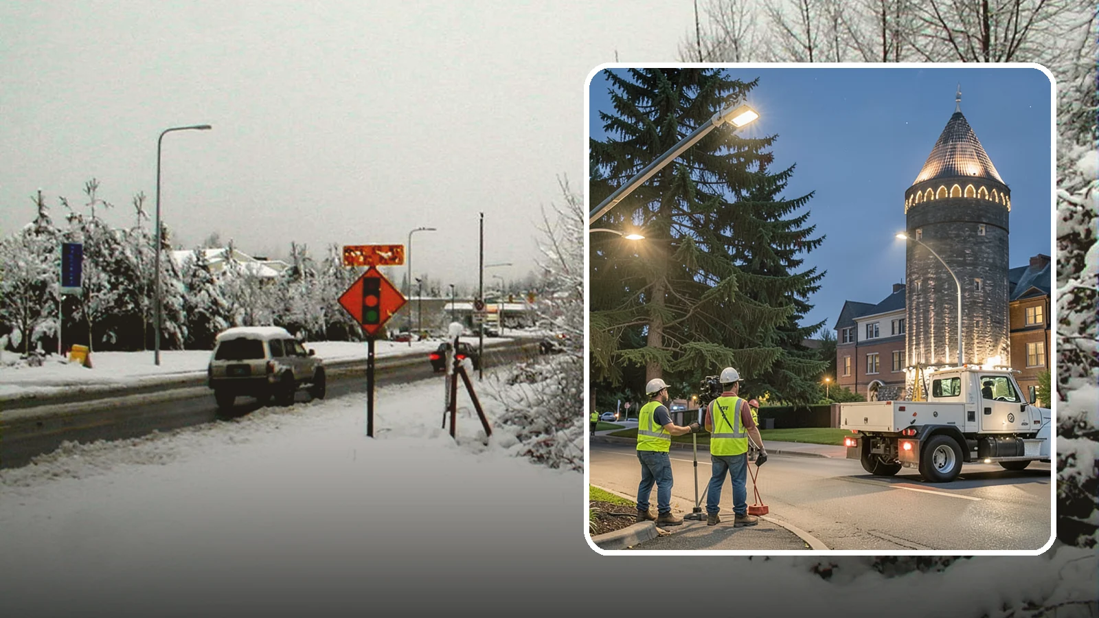 Accent Lighting in Newcastle, King County, WA - Feature lighting that highlights municipal landmarks, monuments, and architectural elements.