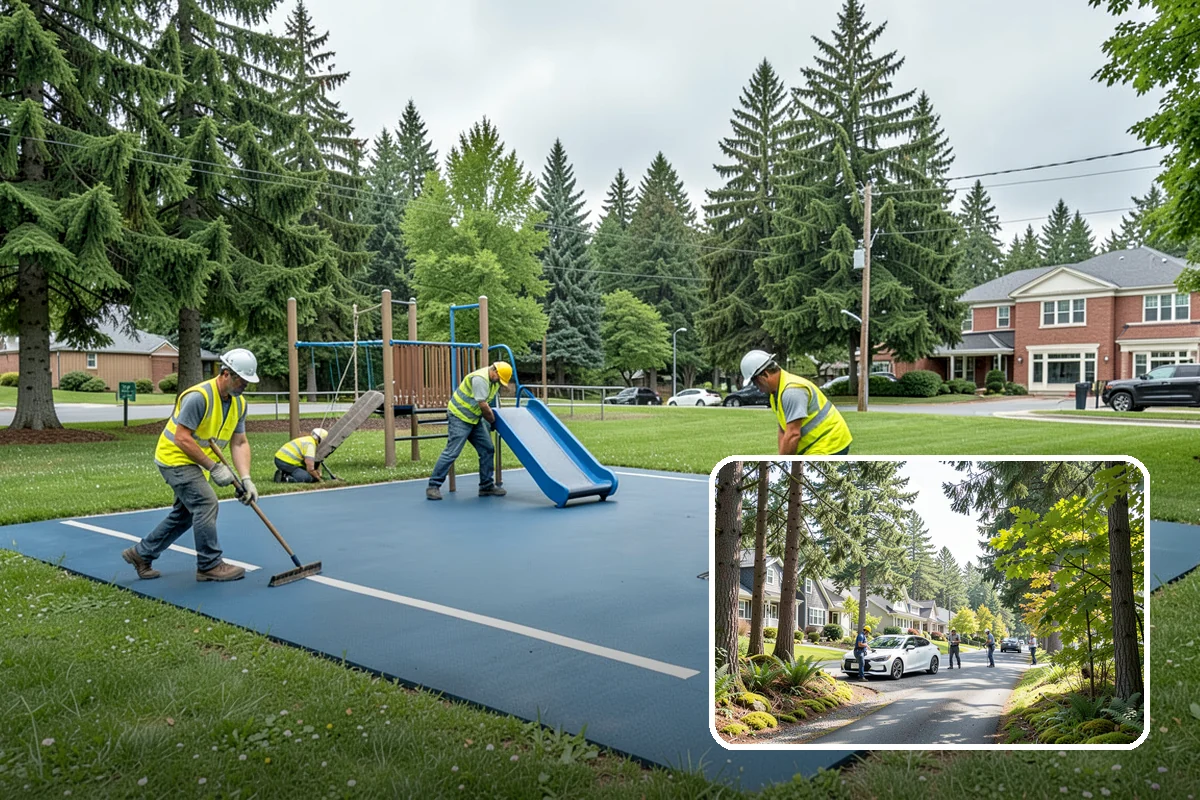 Accent Lighting in Normandy Park, King County, WA - Showcases civic landmarks and architectural features
