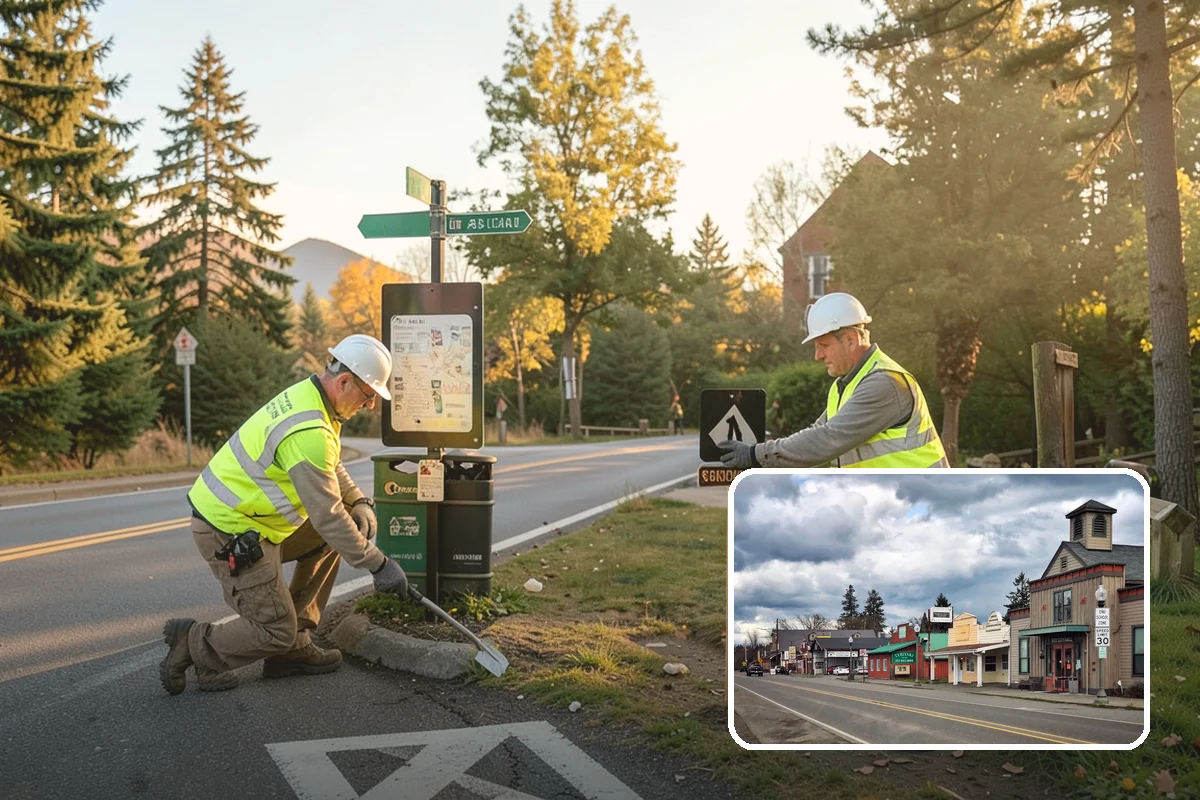 Accent Lighting in Roy, Pierce County, WA - Showcases civic landmarks and architectural features
