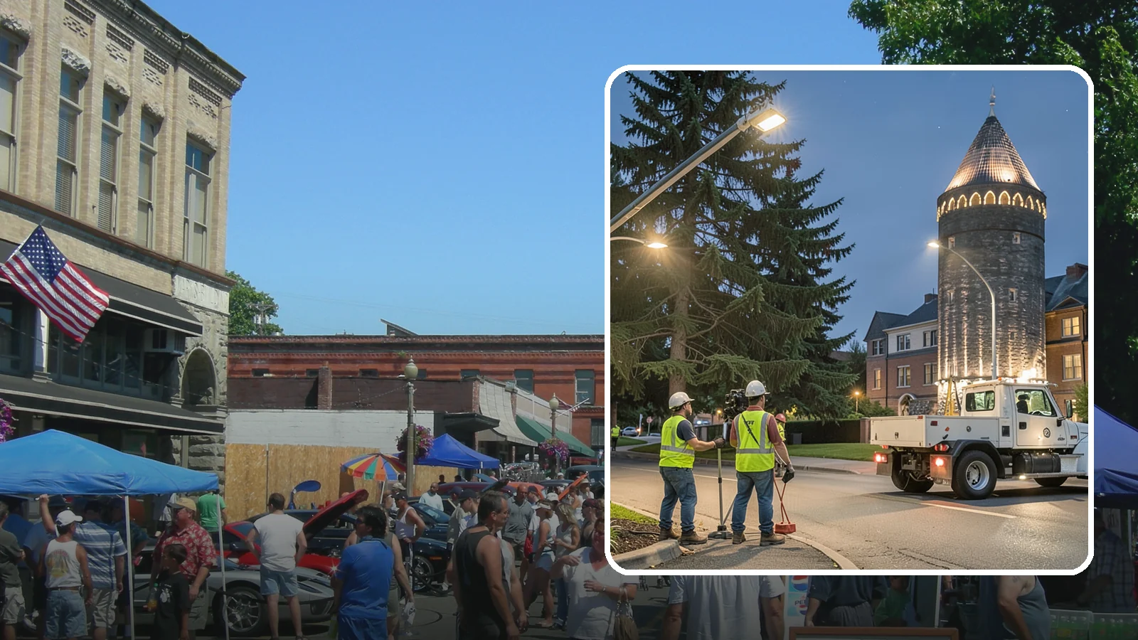 Accent Lighting in Snohomish, Snohomish County, WA - Feature lighting that highlights municipal landmarks, monuments, and architectural elements.