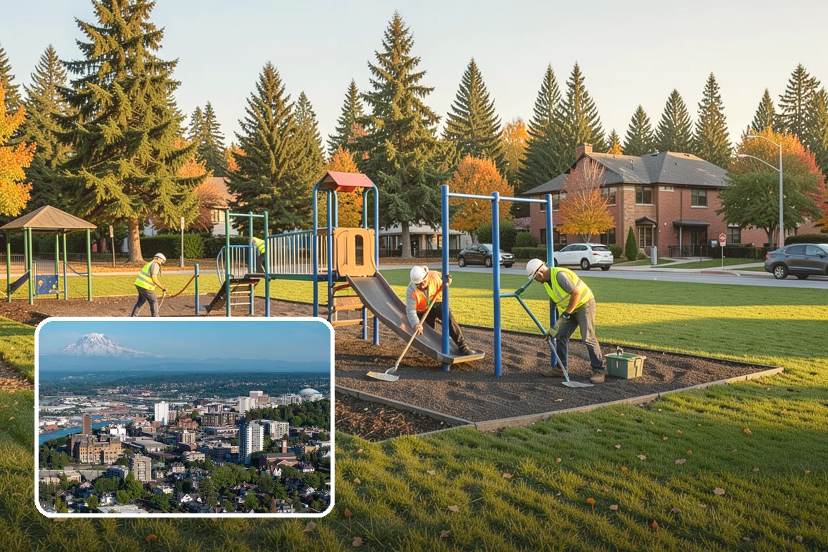 Accent Lighting in Tacoma, Pierce County, WA - Showcases civic landmarks and architectural features