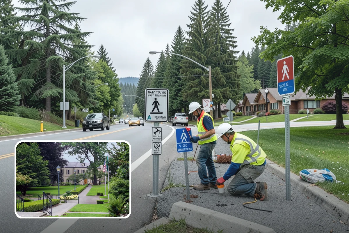 Accent Lighting in Woodinville, King County, WA - Showcases civic landmarks and architectural features