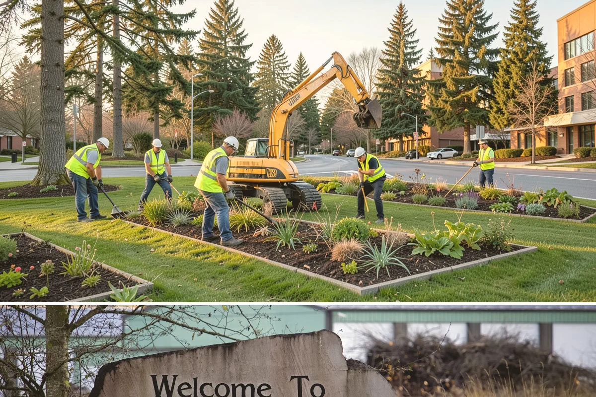 ADA Ramp Improvements in Buckley, Pierce County, WA - Ramp construction is scheduled in the dry summer season for reliable concrete curing before adjacent gutters carry winter runoff.