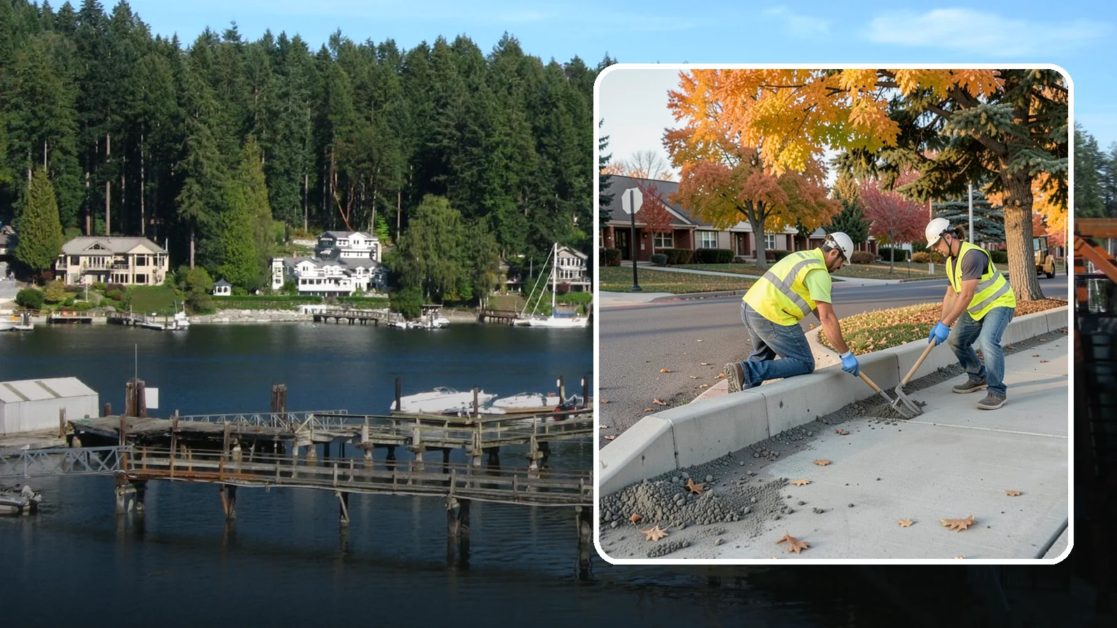 ADA Ramp Improvements in Gig Harbor, Pierce County, WA - ADA curb ramp improvements that bring pedestrian crossings into compliance with current accessibility standards.