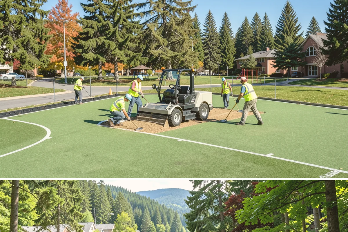 ADA Ramp Improvements in Lake Forest Park, King County, WA - Ramp construction is scheduled in the dry summer season for reliable concrete curing before adjacent gutters carry winter runoff.