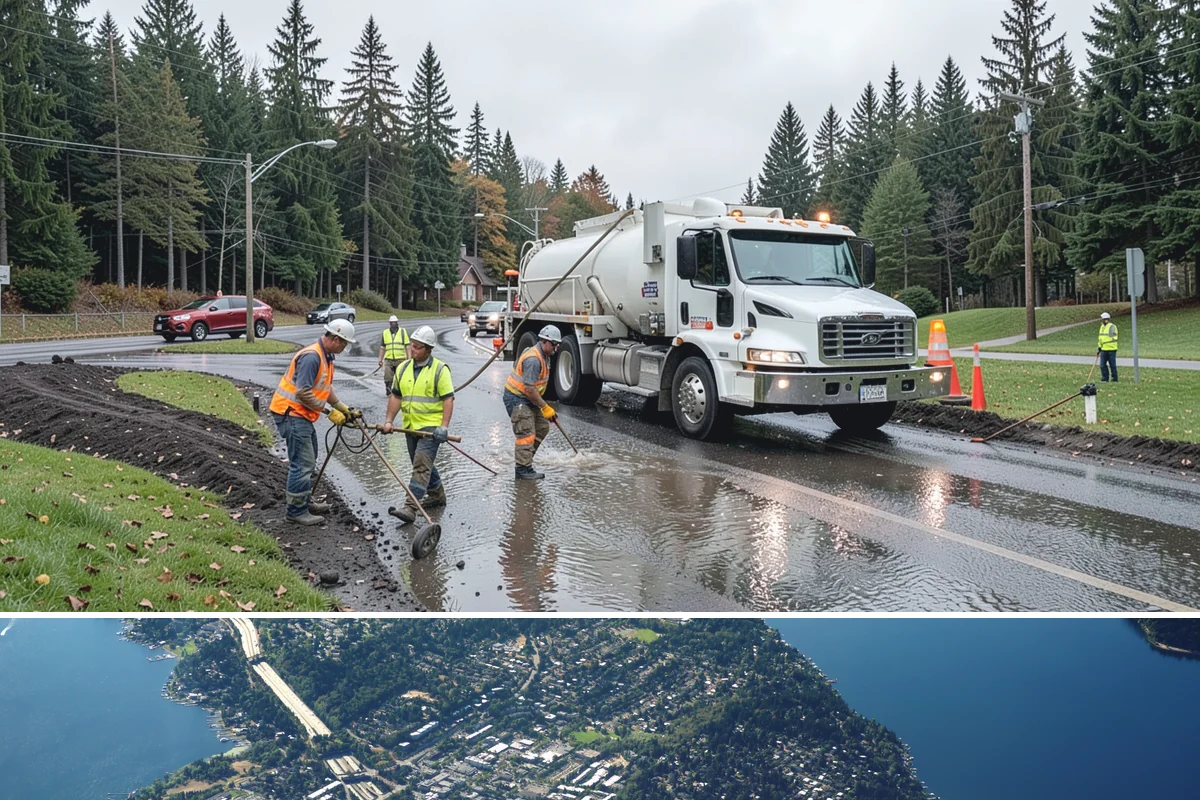 ADA Ramp Improvements in Mercer Island, King County, WA - Ramp construction is scheduled in the dry summer season for reliable concrete curing before adjacent gutters carry winter runoff.