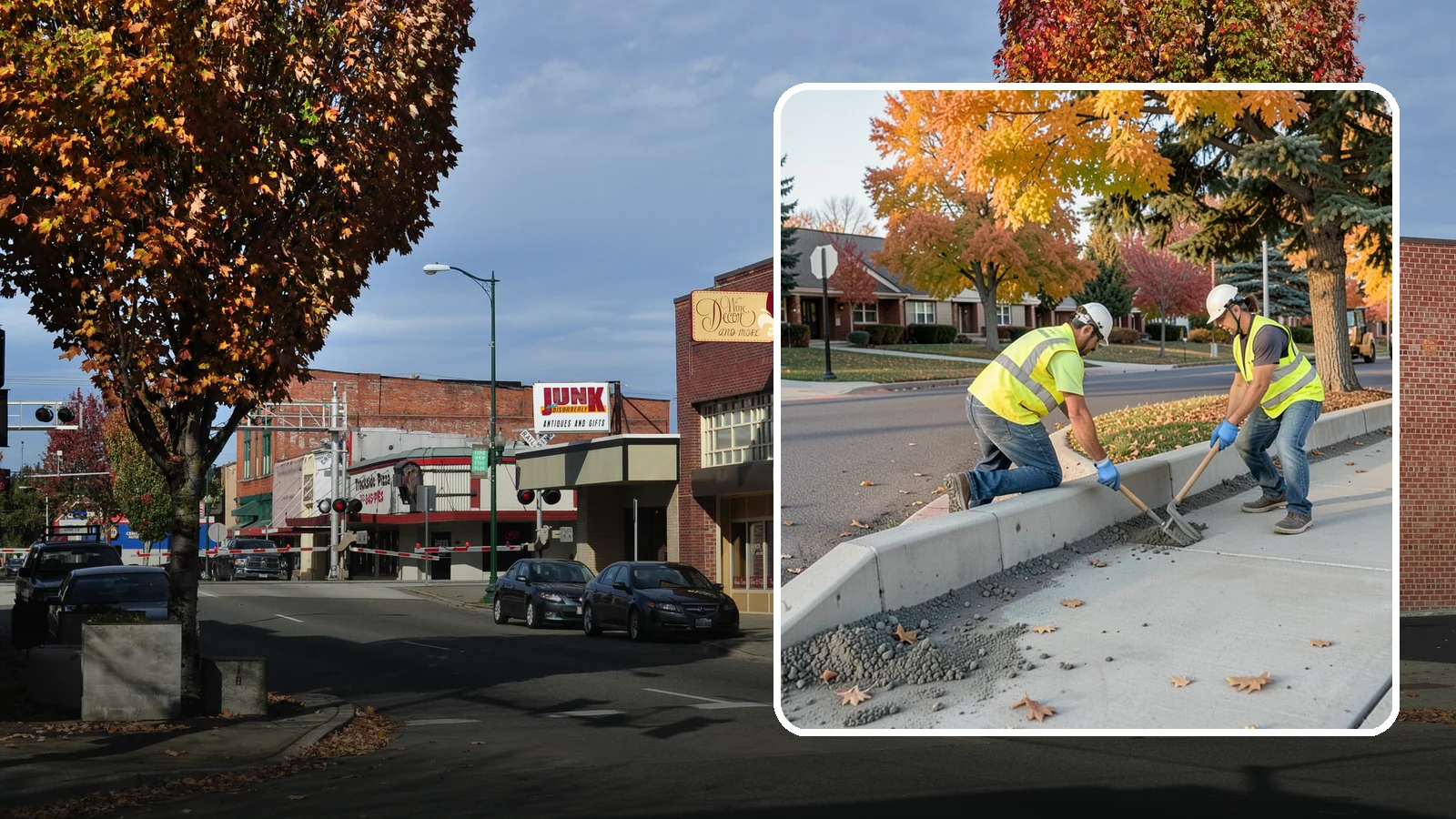 ADA Ramp Improvements in Puyallup, Pierce County, WA - ADA curb ramp improvements that bring pedestrian crossings into compliance with current accessibility standards.