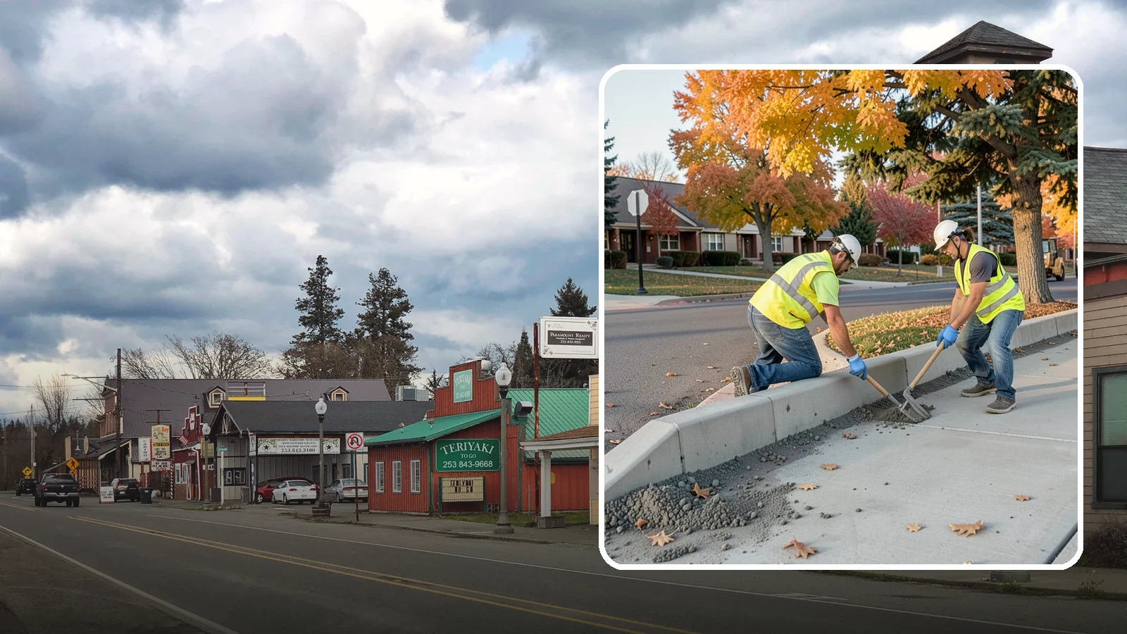 ADA Ramp Improvements in Roy, Pierce County, WA - ADA curb ramp improvements that bring pedestrian crossings into compliance with current accessibility standards.