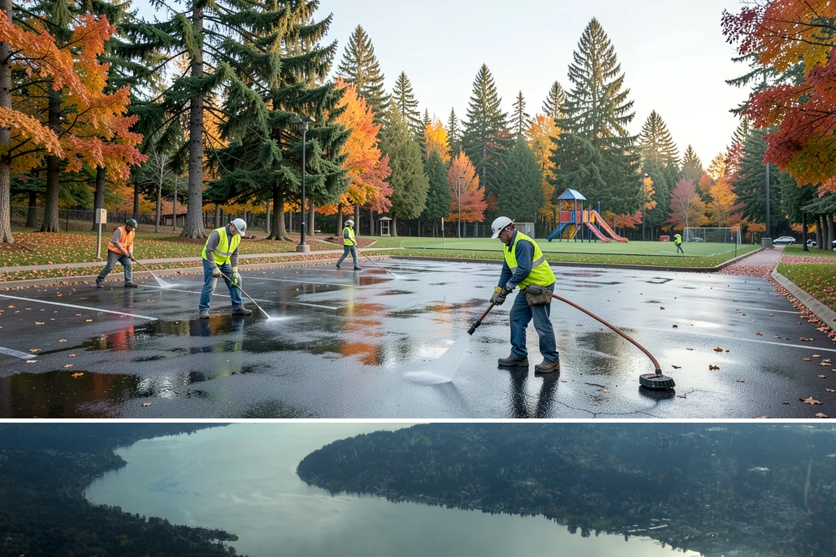 ADA Ramp Improvements in Sammamish, King County, WA - Ramp construction is scheduled in the dry summer season for reliable concrete curing before adjacent gutters carry winter runoff.