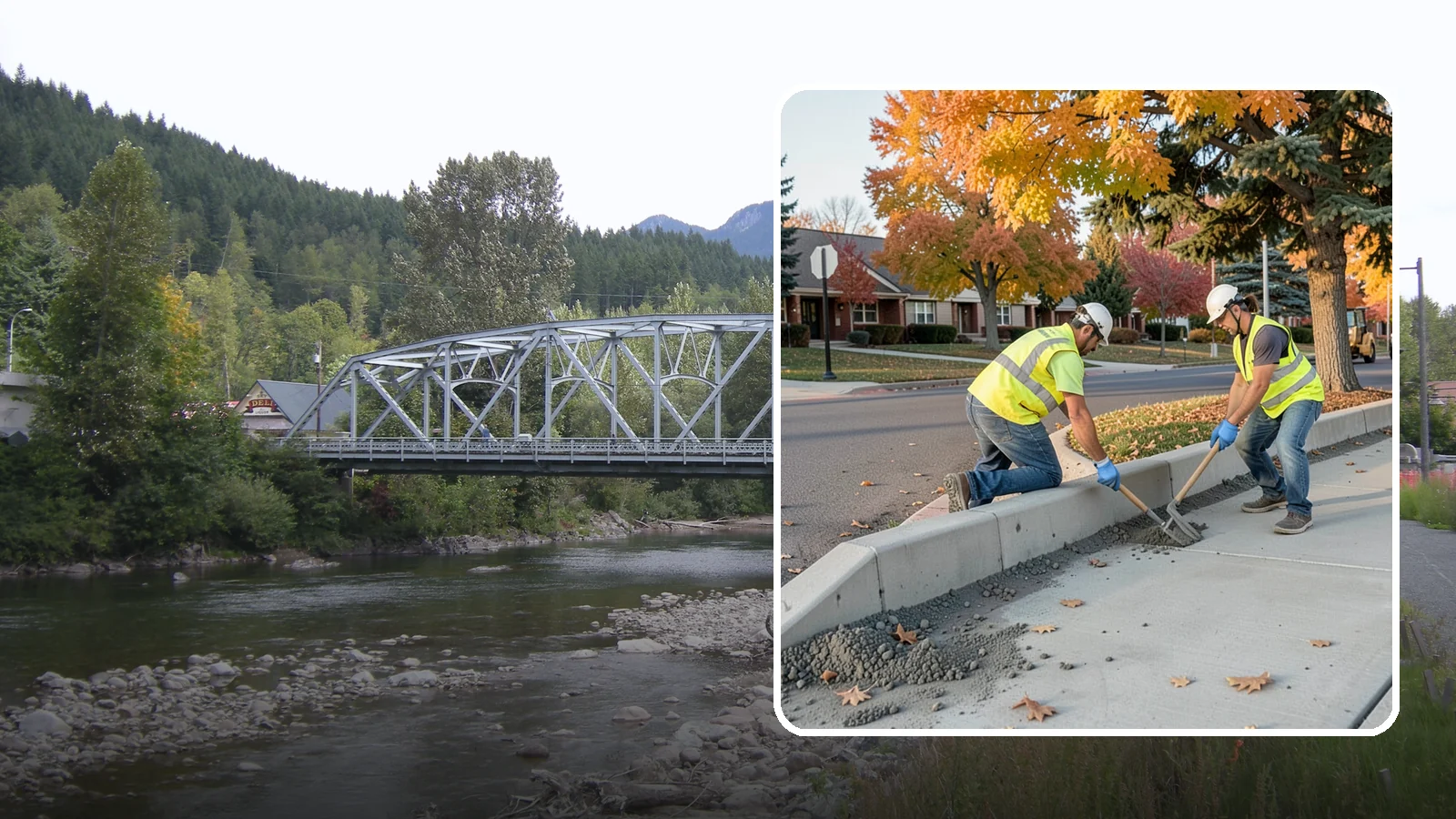 ADA Ramp Improvements in Skykomish, King County, WA - ADA curb ramp improvements that bring pedestrian crossings into compliance with current accessibility standards.