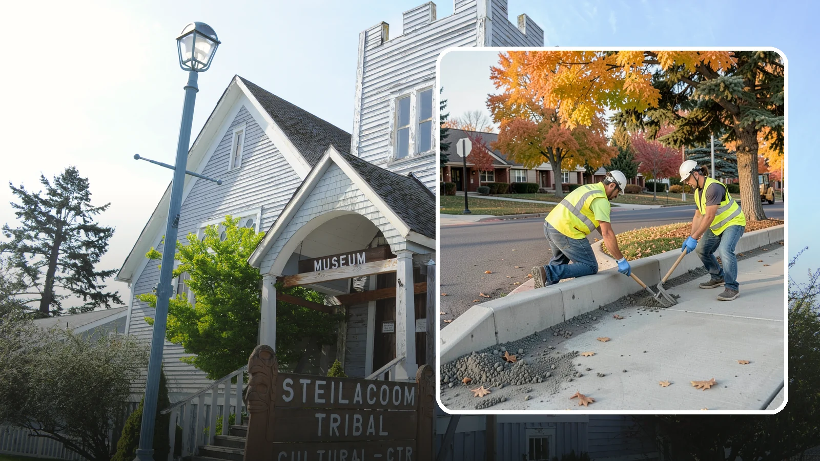 ADA Ramp Improvements in Steilacoom, Pierce County, WA - ADA curb ramp improvements that bring pedestrian crossings into compliance with current accessibility standards.