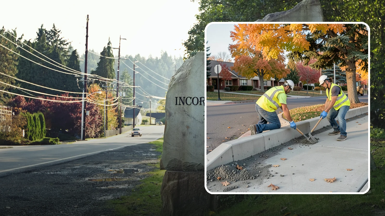 ADA Ramp Improvements in Wilkeson, Pierce County, WA - ADA curb ramp improvements that bring pedestrian crossings into compliance with current accessibility standards.