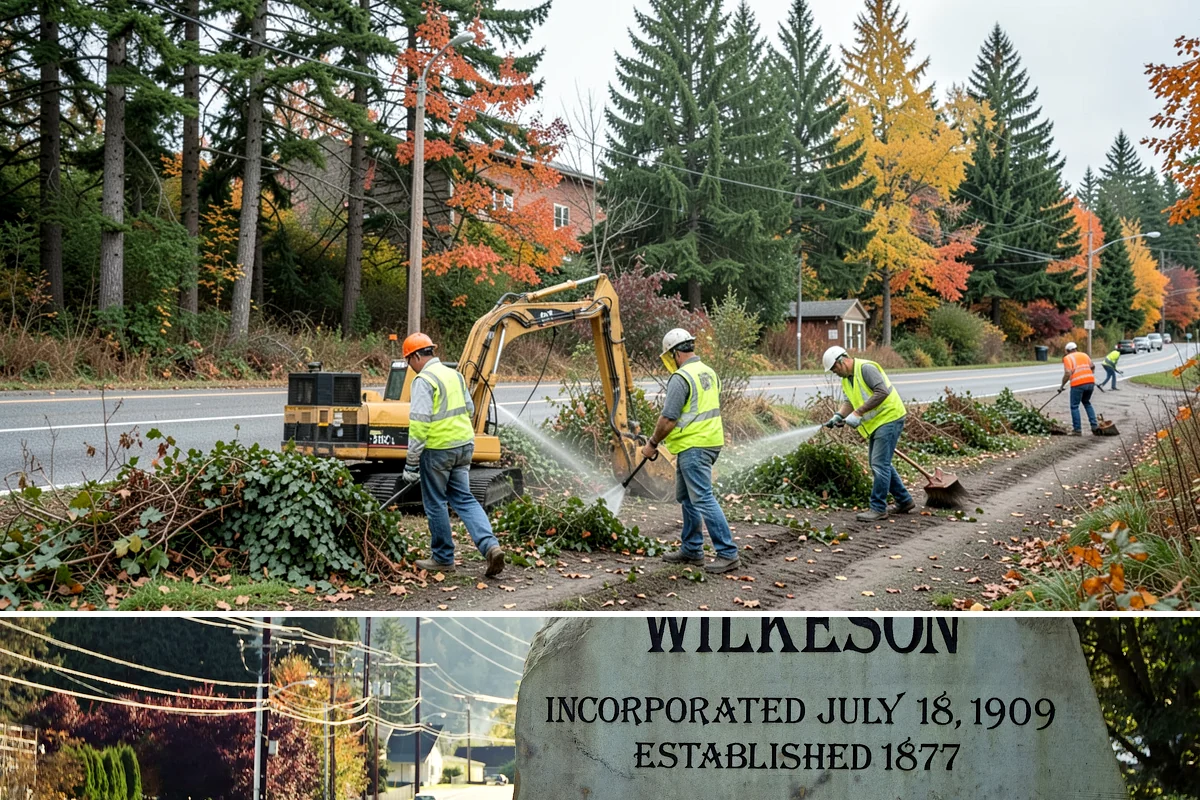 ADA Ramp Improvements in Wilkeson, Pierce County, WA - Ramp construction is scheduled in the dry summer season for reliable concrete curing before adjacent gutters carry winter runoff.