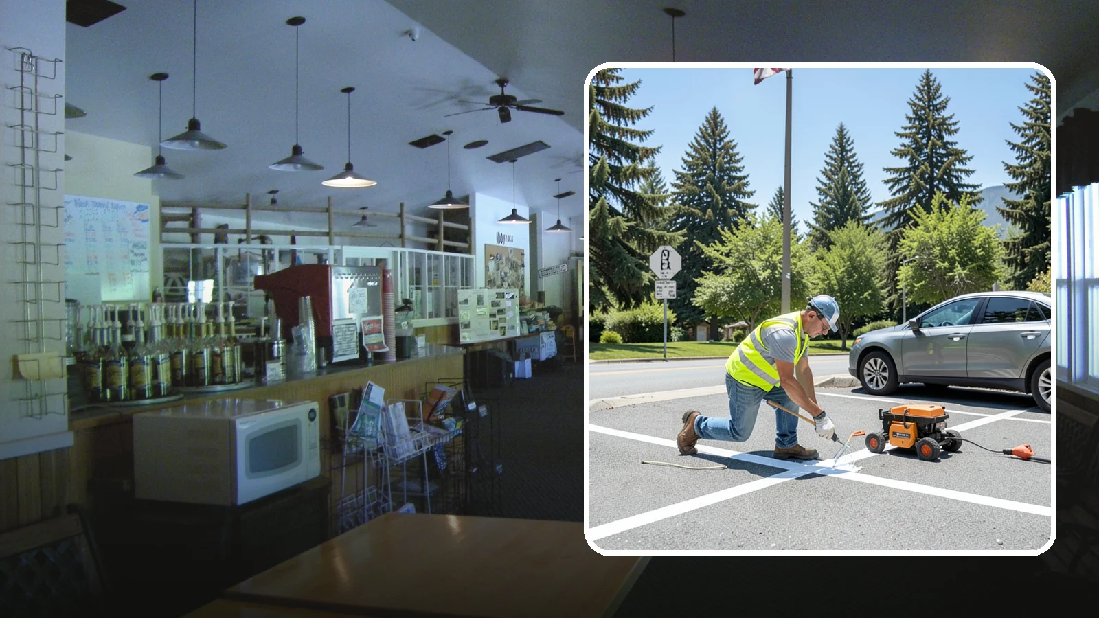 ADA Stall Striping in Black Diamond, King County, WA - ADA stall striping brings accessible parking into compliance with layout, signage, and markings.