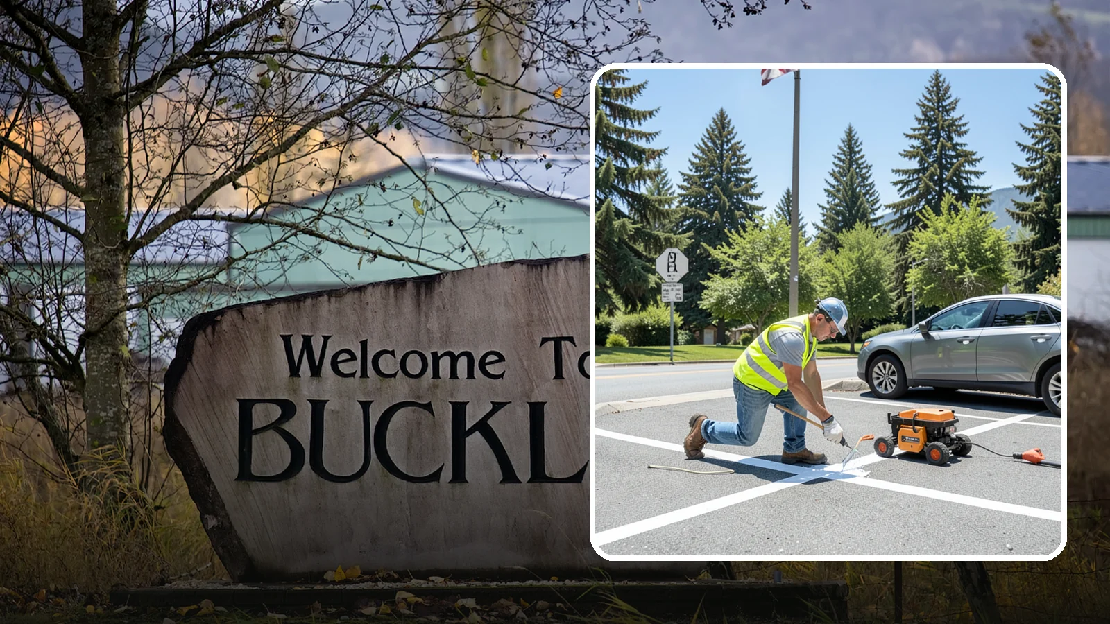 ADA Stall Striping in Buckley, Pierce County, WA - ADA stall striping brings accessible parking into compliance with layout, signage, and markings.
