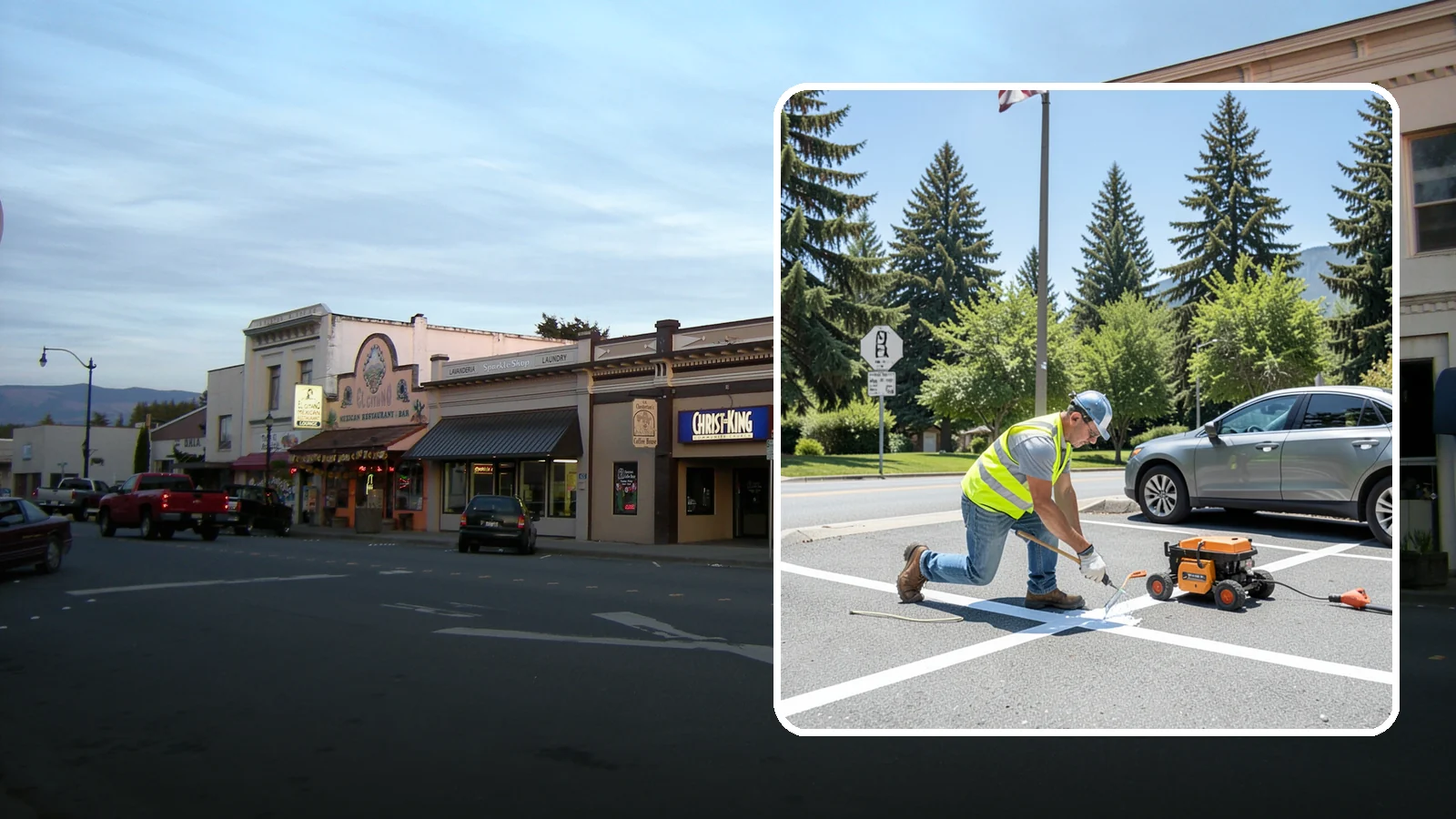 ADA Stall Striping in Burlington, Skagit County, WA - ADA stall striping brings accessible parking into compliance with layout, signage, and markings.