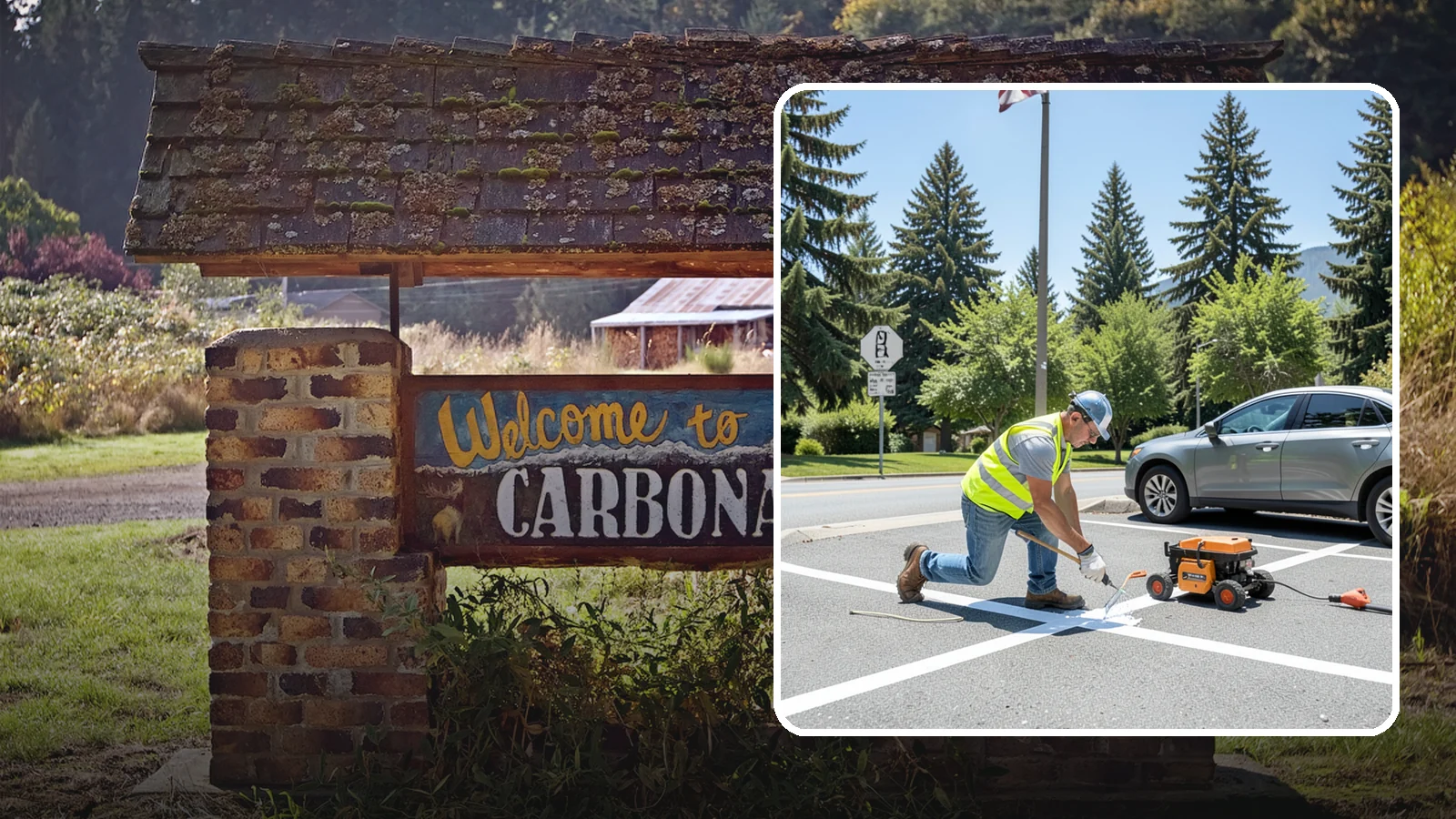 ADA Stall Striping in Carbonado, Pierce County, WA - ADA stall striping brings accessible parking into compliance with layout, signage, and markings.