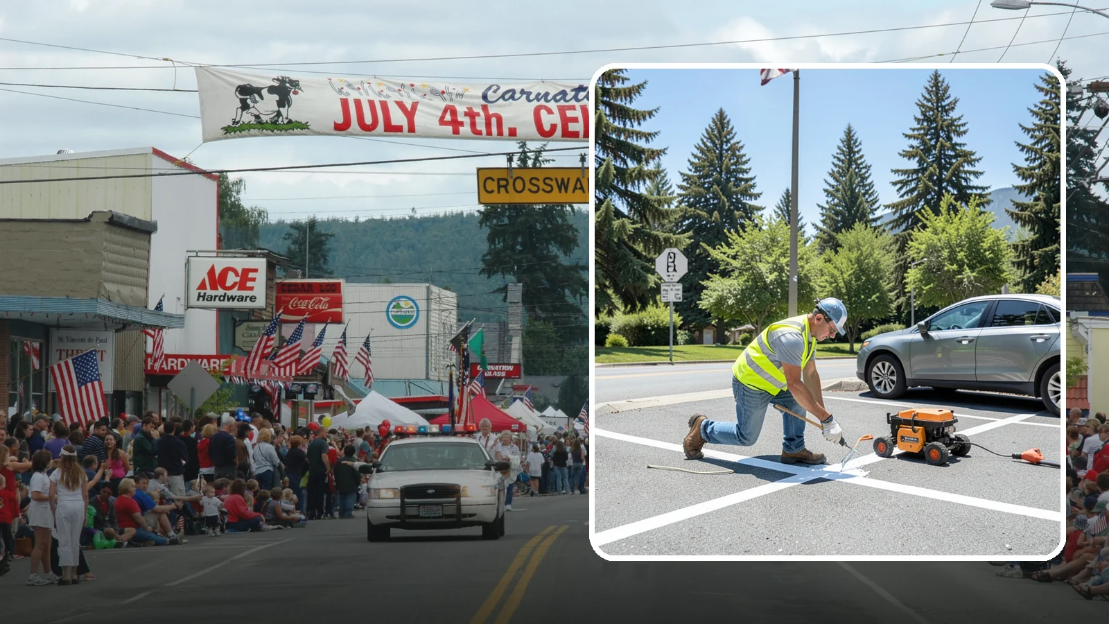 ADA Stall Striping in Carnation, King County, WA - ADA stall striping brings accessible parking into compliance with layout, signage, and markings.