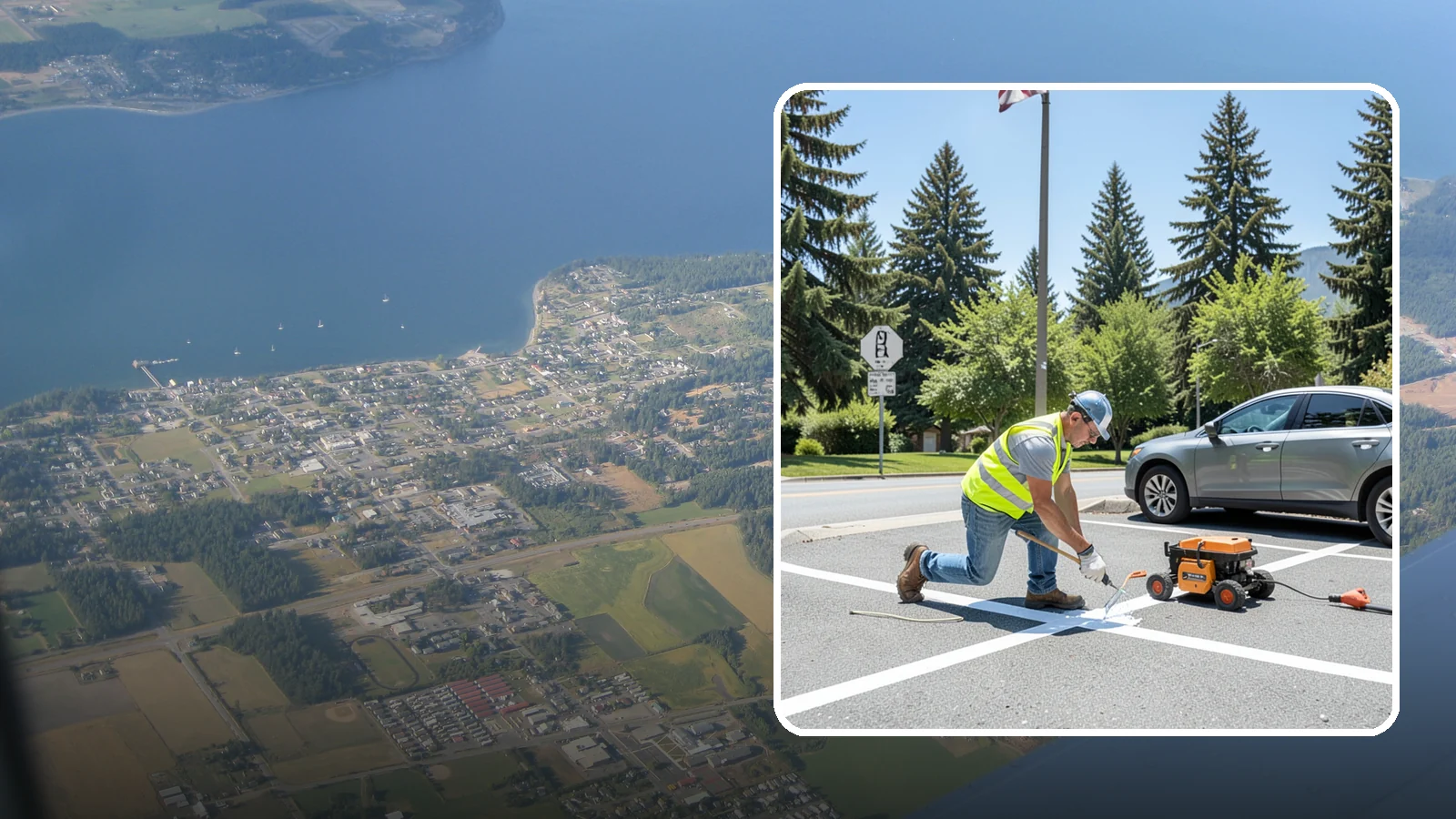 ADA Stall Striping in Coupeville, Island County, WA - ADA stall striping brings accessible parking into compliance with layout, signage, and markings.