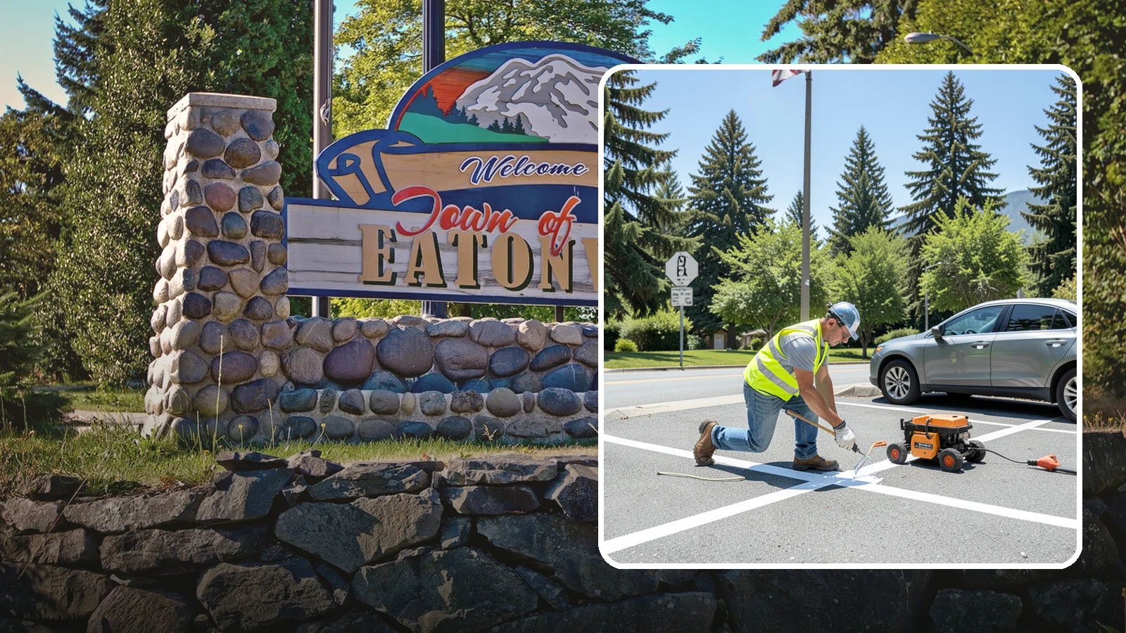 ADA Stall Striping in Eatonville, Pierce County, WA - ADA stall striping brings accessible parking into compliance with layout, signage, and markings.