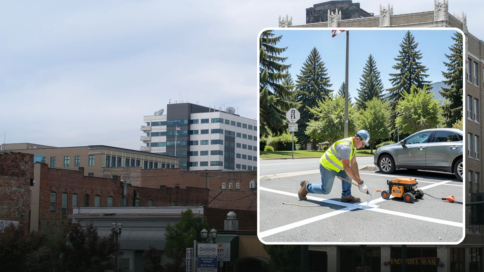 ADA Stall Striping in Everett, Snohomish County, WA - ADA stall striping brings accessible parking into compliance with layout, signage, and markings.