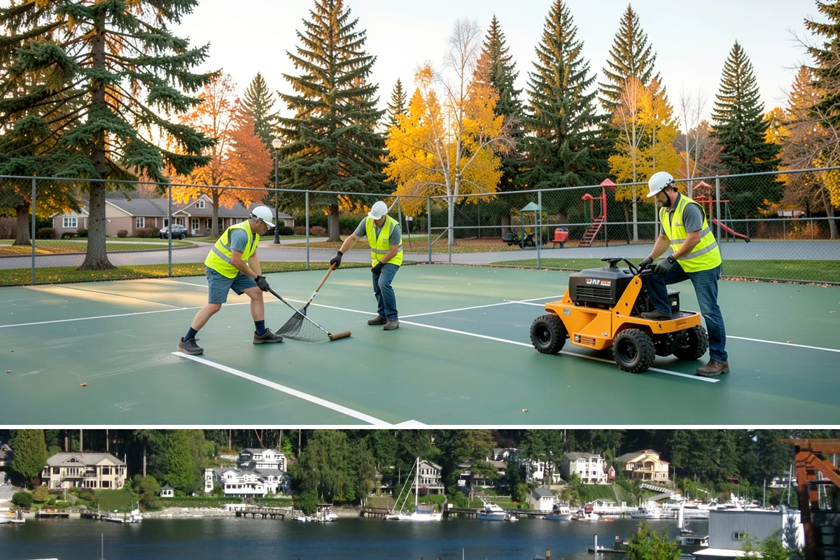 ADA Stall Striping in Gig Harbor, Pierce County, WA - Accessible striping pairs with dry-season lot work, though compliance-driven corrections are scheduled as soon as deficiencies...