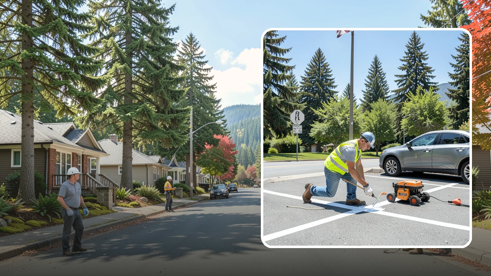 ADA Stall Striping in Hunts Point, King County, WA - ADA stall striping brings accessible parking into compliance with layout, signage, and markings.