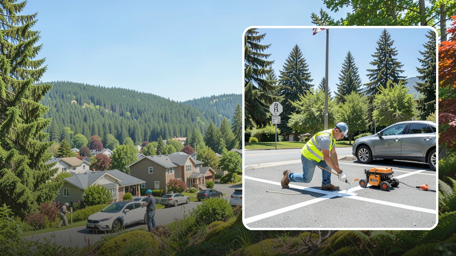 ADA Stall Striping in Index, Snohomish County, WA - ADA stall striping brings accessible parking into compliance with layout, signage, and markings.