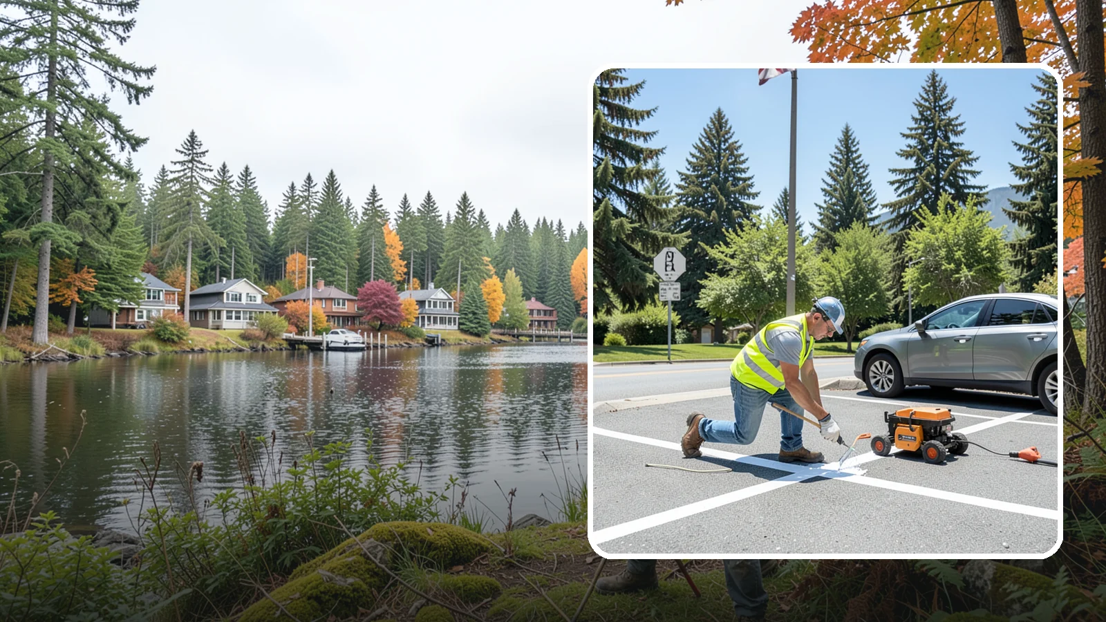 ADA Stall Striping in La Conner, Skagit County, WA - ADA stall striping brings accessible parking into compliance with layout, signage, and markings.