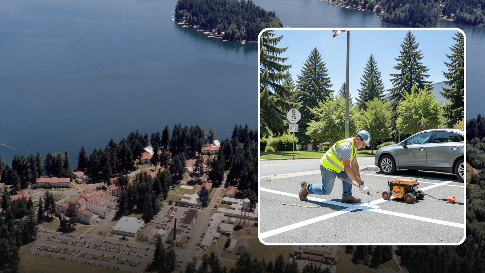 ADA Stall Striping in Lakewood, Pierce County, WA - ADA stall striping brings accessible parking into compliance with layout, signage, and markings.