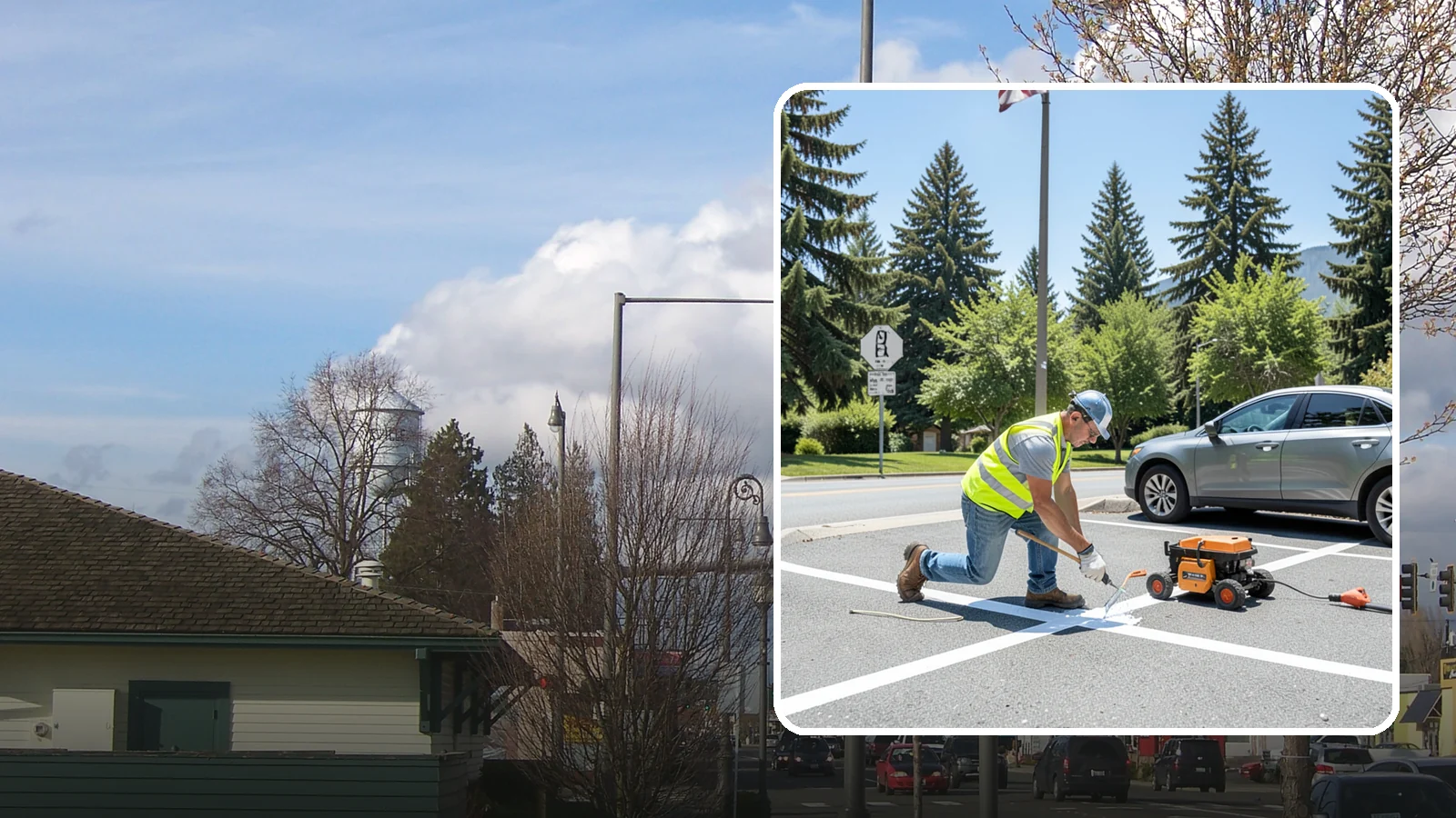 ADA Stall Striping in Marysville, Snohomish County, WA - ADA stall striping brings accessible parking into compliance with layout, signage, and markings.