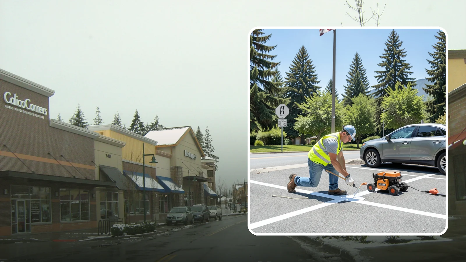 ADA Stall Striping in Mill Creek, Snohomish County, WA - ADA stall striping brings accessible parking into compliance with layout, signage, and markings.