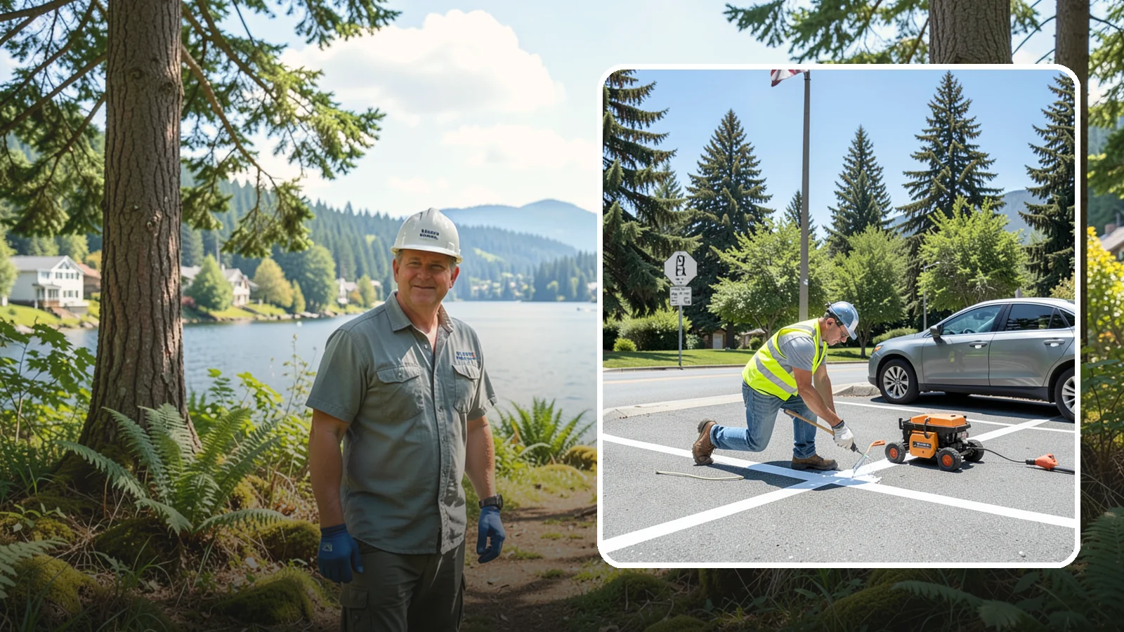 ADA Stall Striping in Milton, King County, WA - ADA stall striping brings accessible parking into compliance with layout, signage, and markings.