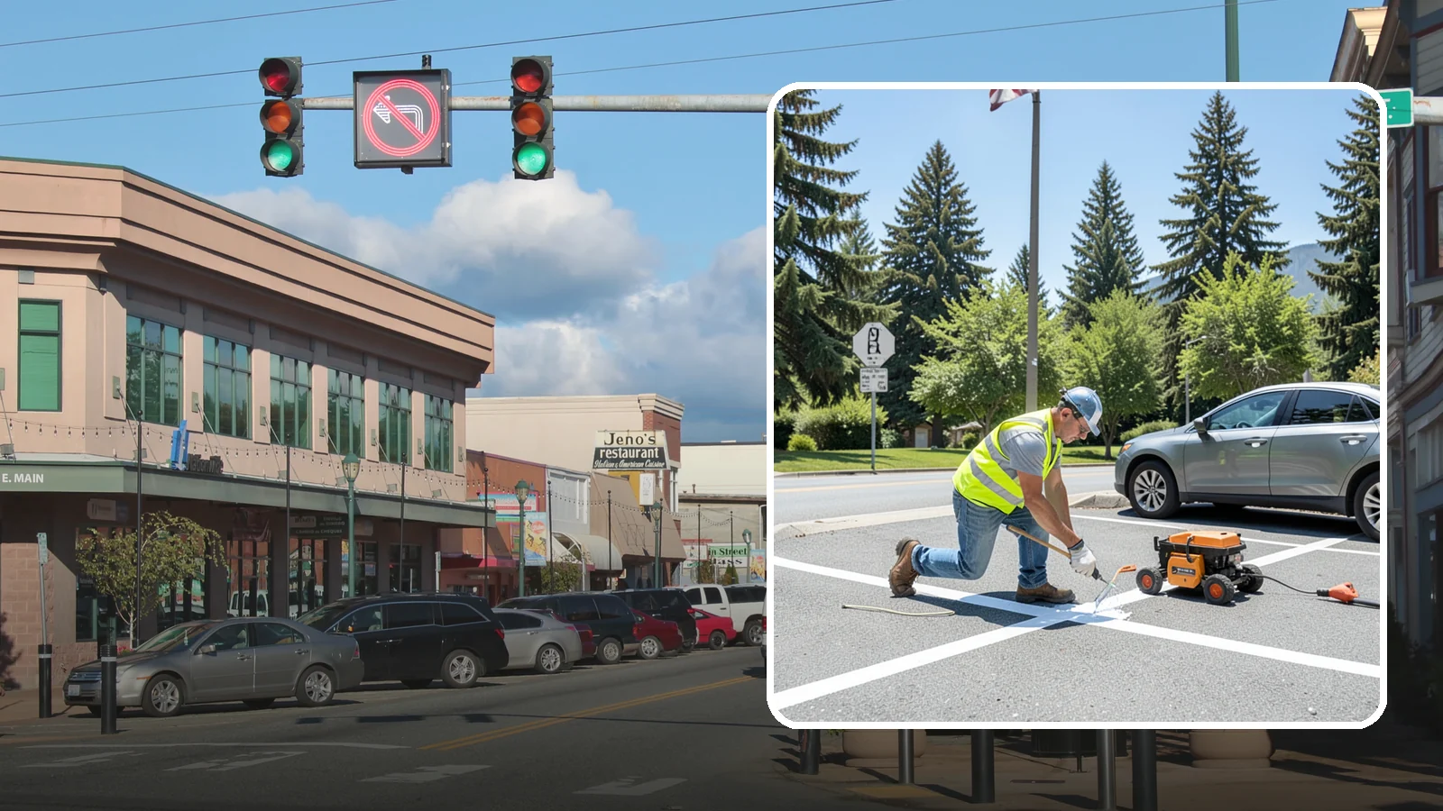ADA Stall Striping in Monroe, Snohomish County, WA - ADA stall striping brings accessible parking into compliance with layout, signage, and markings.