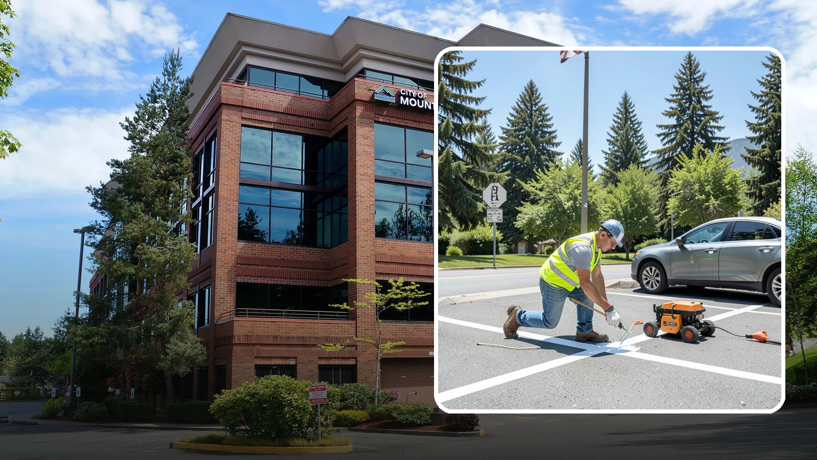 ADA Stall Striping in Mountlake Terrace, Snohomish County, WA - ADA stall striping brings accessible parking into compliance with layout, signage, and markings.
