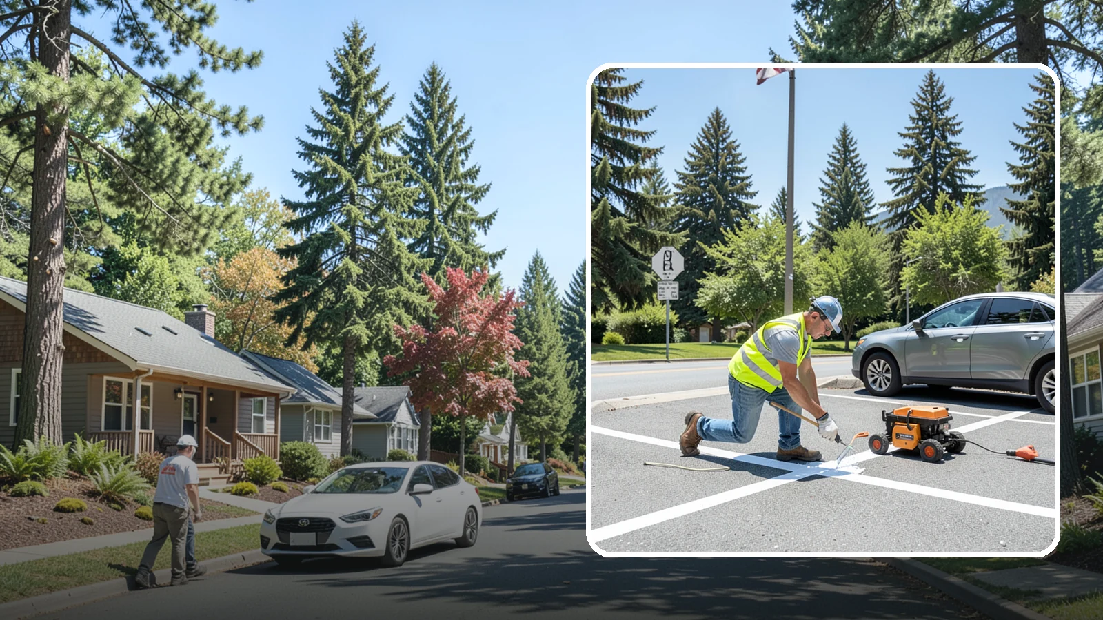 ADA Stall Striping in Orting, Pierce County, WA - ADA stall striping brings accessible parking into compliance with layout, signage, and markings.