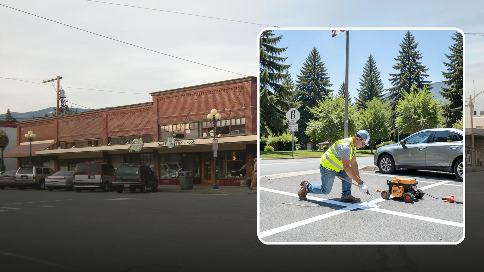ADA Stall Striping in Sedro-Woolley, Skagit County, WA - ADA stall striping brings accessible parking into compliance with layout, signage, and markings.