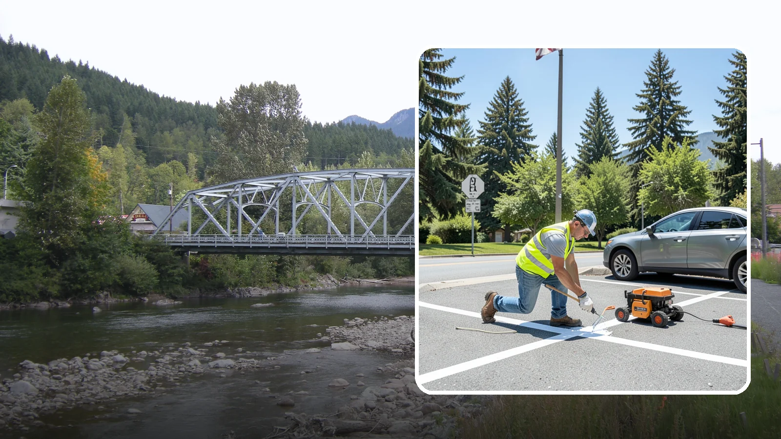 ADA Stall Striping in Skykomish, King County, WA - ADA stall striping brings accessible parking into compliance with layout, signage, and markings.